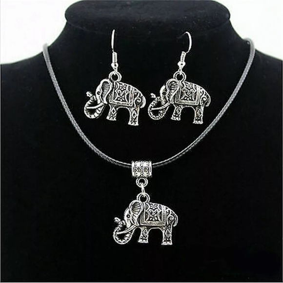Jewelry - New elephant necklace and earring set jewelry